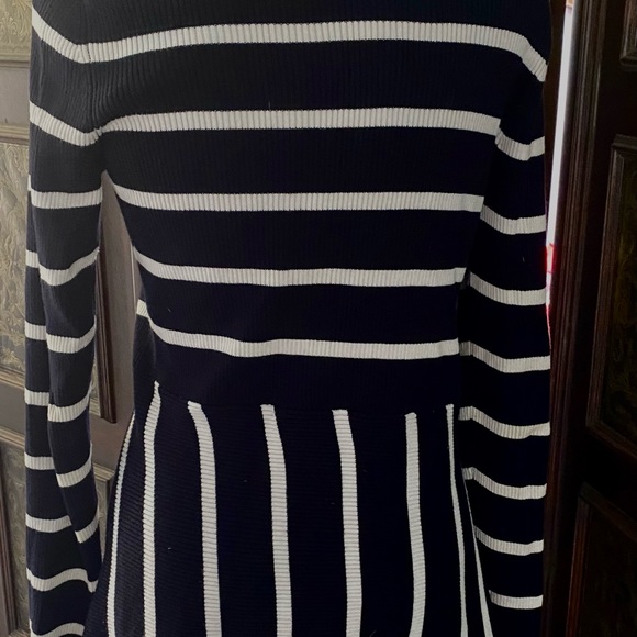 Carmen Marc Valvo Striped Open Front Sweater - Picture 6 of 9